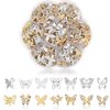 50 Pcs Nail Charms, TemBelle 3D Butterfly Nail Charms, Butterflies Shape Nail Charms for Acrylic Nails,for Nail Art Crafts Decorations Clothes Shoes