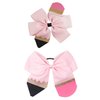 School Bow Cheer Bow Clip, Back to School Hair Bow Ponytail Holder, Pencil Girls Hair Clips ZFJ26 (Pink Set)