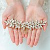 Jeairts Rhinestone Wedding Hair Comb Gold Bridal Hair Pieces Sparkly Crystal Bride Hair Jewelry Decorative Wedding Hair Accessories for Women and Girls
