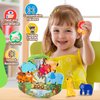 IPOURUP Animals Montessori Toddler Toys 2 3 4 5 6 7 Year Old Boys Girls Wooden Animal Blocks Stacking Toy Kids Easter Birthday Gifts for Boy Girl Age 3-7 Educational Toys Fine Motor Balance Game