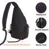 MOSISO Sling Backpack, Multipurpose Crossbody Shoulder Bag Travel Hiking Daypack, Black, Medium
