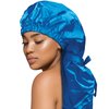 DONNA Shower & Conditioning Silky Satin Cap Waterproof Bath Caps Plastic Reusable Shower Caps Elastic Band Bath Hair Hat Stocking Stuffers for Women Sage Braid
