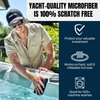 Microfiber Hot Tub Scrubber Cleaning Towels | ScumGone Hot Tub Shell Cleaner | Softer Than a Hot Tub Brush or Mitt | Hot Tub Towels for Your Spa, Jacuzzi, and Inflatable | 100% Scratch Free (3 Pack)