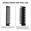 uxcell Portable Folding Hair Brush, Foldable Anti-Static Hair Comb for Women Men, Travel Double Headed Hair Hairdressing Tools for Cutting Home Barber, Black