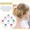 72 Pieces Rhinestone Spiral Hair Pins Crystal Spiral Twist Hair Pins Twisters Colorful Shiny Metal Swirl Hair Clips Hair Accessories for Women Bridal Wedding Bridesmaids Prom Party