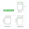 Feiupe Clear Trash Bag with Handle Small Garbage Bag Trash Can Liner,2 Gallon,120 Counts (2 Gallon)