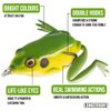 LUNKERHUNT Frog Fishing Lure for Bass Fishing | Pocket Frog Lure 1.75 Inch | Topwater Fishing Lures with Weedless Hooks for Trout, Pike in Saltwater and Fresh Water (Bull Color)