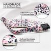 MANSPHIL Mulberry Silk Eye Sleeping Mask, Leopard Pink Print Pattern, 22 Momme 100% Silk Filled Sleep Mask for Travel, Nap - Gift Box