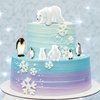 12 Pieces Realistic Polar Animal Figurines Arctic Polar Animal Figures Set Includes 6 Pieces Polar Animal Bear Figurines and 6 Pieces Emperor Penguin Family Figures Birthday Party Favor