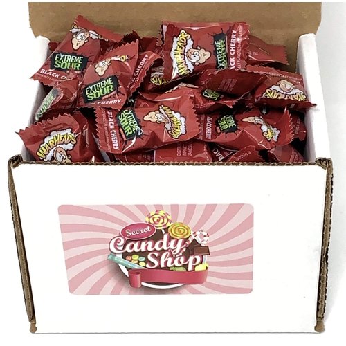 Warheads Extreme Sour Candy in Box, 1Lb (Individually Wrapped) (Black Cherry)