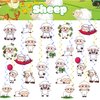 24 Pcs Sheep Hanging Decorations Sheep Hanging Swirls Ceiling Swirls Sheep Birthday Party Supplies for Sheep Party Decorations Farm Animals Hanging Decorations