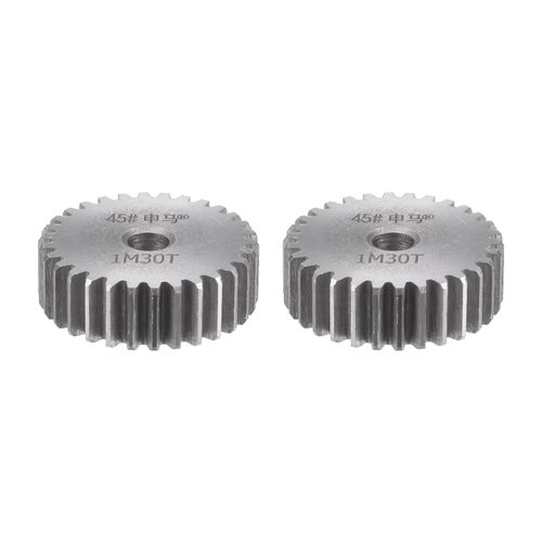 HARFINGTON 2pcs Straight Spur Gear 6mm Bore 30T Mod-1 Hardened 45# Steel Spur Diff Differential Motor Gear RC Car Replacement Parts