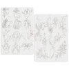 1pc Double Side Printing Tiny Tattoo Practice Skin White Silicone Soft Mini Tattoo Practice Pad for Tatoo Artist Beginners (Type C-White Skin-1pc)