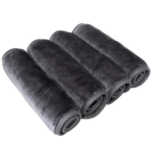 KODAMO Makeup Remover Cloth, Microfiber Makeup Remover Towel, Reusable Makeup Remover Face Wash Cloths for Washing Face, Grey