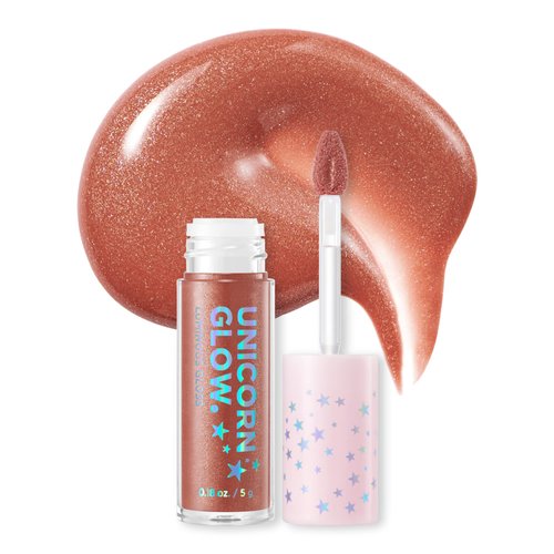 UNICORN GLOW Luminous Lip Gloss, [#2 Topaz ]- Moisturizing Lip Gloss with Shimmery Finish - Lightweight, Sheer and Hydrating[0.18 oz. / 5 g]