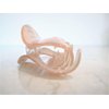 Generic Painted marbled glitter acrylic hair claw clamp clips thin fine medium hair (Primary color: Orange), 1 Count (Pack of 1)