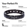 Smarter LifeStyle Elegant Titanium Magnetic Bracelet for Men and Women- Adjustable Bracelet Length with Sizing Tool for Perfect Fit, Women Mens Bracelet (Black)