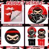 Gejoy 96 Pcs Ninja Birthday Party Supplies Decorations Tableware Kit Include Plates Knives Forks Spoons Napkins for Boy Girls Birthday Party Favors Serve 24 Guests(Boy Style)