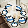 96 Pcs Penguin Birthday Party Supplies Paper Plates Napkins Winter Penguin Themed Party Winter Christmas Holiday Birthday Xmas Tableware Decorations Favors for Kids Serves 24