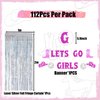 Cowgirl Balloons Arch Garland Kit For Last Rodeo Bachelorette Sash Supply Birthday Party Decorations,Hot Pink Rose Red Silver Cow Print Cowgirl Boot Disco Ball Balloon,Let’S Go Girl Banner Backdrop