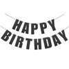 BAOBAOJOY Black Happy Birthday Banner for Birthday Party Decorations, Birthday Decor Backdrop Supplies, Happy Birthday Sign for Women, Men, Kids, and Girls or Boys' Birthday Celebrations(Black)