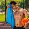 BOGI Microfiber Travel Sports Towel-Quick Dry Towel, Soft Lightweight Microfiber Camping Towel Absorbent Compact Travel Towel for Camping Gym Yoga Swimming Backpacking (XL:72''x32''+16''x16''-Blue)