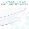 PLASTICPRO Disposable Oval Serving Bowls, Party Snack or Salad Bowl, 32-Ounce, Plastic Crystal Clear Pack of 4