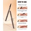 Microblading Eyebrow Pencil-Waterproof Eye Brow Pen 2-in-1 Dual-Ended Eyebrow Pen with 4-Fork-Tip & Ultra Precise Brush-Tip,Long Lasting Brow Pencil for Women Natural Looking Brow Makeup-01Light Brown