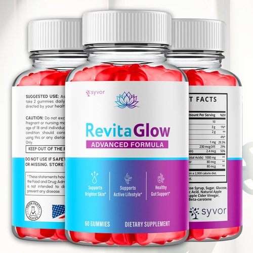 RevitaGlow Gummies, Official Revita Glow Gummies with Apple Cider Vinegar, Advanced Formula Skin Health Support Supplement with Premium Beauty Vitamins, Revitaglow Women's Health Support (60 Gummies)