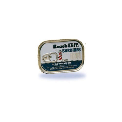 Beach Cliff Sardines in Soybean Oil 3.75oz 8pack