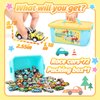 SevenQ Toy Cars Party Favors for Kids, 72Pcs Pull Back Cars Playsets with Storage Box, Mini Toys Race Cars for Kids Goodie Bags Toddler Toys Bulk Prizes Rewards