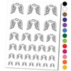 Angel Wings with Halo Temporary Tattoo Water Resistant Fake Body Art Set Collection - Light Green (One Sheet)