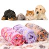 4 Pcs Pet Blanket Dog Puppy Blanket Paw Print Fleece Blanket for Small Medium Pet Dog Cat Warm Soft Sleep Mat Guinea Pig Cage Liners Blanket(White, Coffee, Pink, Purple, Small)