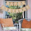 Happy Birthday Bannner Pre Strung Burlap Happy Birthday Sign for Birthday Party Decorations