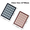 Teskyer 2 Decks of Waterproof Plastic Playing Cards with Different Back Patterns, Regular Print Poker Cards with Matte Finished Surface