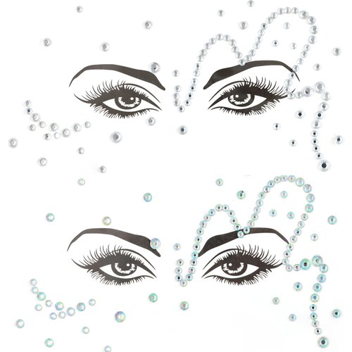 Face Gems Jewels Stickers for Women Self-adhesive Gems Acrylic Crystal Glitter Stickers Party Rave Festival Outfits Temporary Tattoo Nail Art Mermaid Costume Decoration