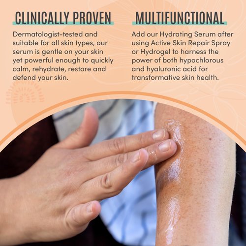 Active Skin Repair EWG Certified Hyaluronic Acid Face and Body Hydrating Serum for All Skin Types, Dermatologist-Tested Moisturizing Anti-Aging Serum with Ceramides & Niacinamide, 5 fl. oz.