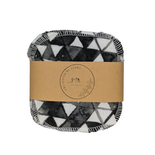 Reusable Facial Rounds, Cosmetic Wipes, Washable, Makeup Remover, Eco-Friendly (Set of 10) (Grey Assortment)