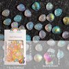 MEILINDS Resin Seashell Nail Charms Iridescent Mermaid 3D Shell Nail Charms Summer Ocean Theme Nail Charms Shine Shell Nail Art Designs DIY Manicure Decoration