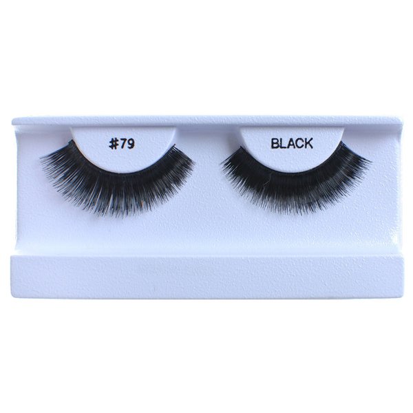 10 Pairs 100% Human Hair False Eyelashes Natural Black #79
