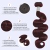 MOMOSHERO 99j Dark Burgundy Body Wave Human Hair 3 Bundles, 10A Sew In Wavy Weave Bundles Chic Dark Burgundy Color 100% Brazilian Virgin Remy Human Hair Soft Shiny #99j Red Wine Color 12 14 16 Inch