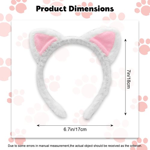 AEGYPIUS Cat Ears Headband Velvet Headbands for Women Soft Plush Material Headband Perfect for Cosplay Velvet Hairband Cat Headband for Parties Ideal for Women and Girls