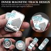 HIDEDC Metal Fidget Toys Gift Pack, Fidget Slider Haptic Coin EDC Fidget Toy for Adults, Home Office Executive Desk Toys Gift for Him, Perfect for ADHD/ADD/Autism (Silver)