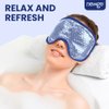 NEWGO Cooling Eye Mask Cold Gel Eye Mask for Eye Puffiness, Tired Eyes, Migraines, Stress, Itchy Eyes, Eye Lid Surgery, Eye Relief Mask for Sleeping, Skin Care, Eye Spa - Navy Blue