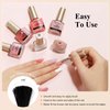 Bevimee Vegan Nail Polish Set: 6 Colors Regular Nail Polish Quick Dry, White Nude Sheer Pink Natural Nail Lacquer Non Gel Air Fast Drying Finger Nail Polish Bulk Low-Odor DIY Salon Gift For Women