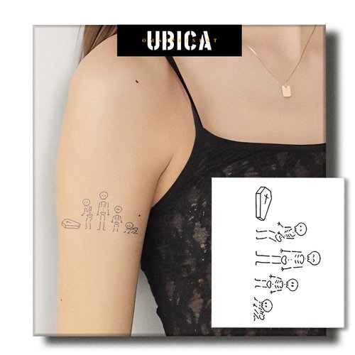 UBICA Temporary Tattoos Adult, 2 Sheets Fake Tattoos, Realistic And Long-Lasting Non-Reflective, Waterproof For 1-2 Weeks, The life of a man Tattoo 3.5x3.8in