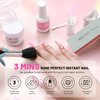 Aokitec Clear Dip Powder For Nails - 28g Build Powder Nail Repair Kit with 15ml Nail Repair Glue for Broken Cracked Split Weak Nails Ideal Solution Emergency Easy Quick Fix Air Dry Salon Home Use