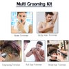 Hatteker Hair Clipper Beard Trimmer Kit for Men Cordless Hair Mustache Trimmer Hair Cutting Groomer Kit Precision Trimmer Waterproof USB Rechargeable 5 in 1