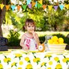 littkeef cliaet 3 Pack Lemon Party Tablecloth Lemon Birthday Party Decorations Lemon Table Cloth Lemon Plastic Table Covers for Summer Lemon Theme Party Decorations,54 x 87 Inch