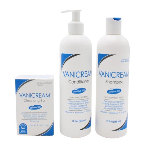 Vanicream Shampoo and Conditioner for Sensitive hair and Cleansing Bar